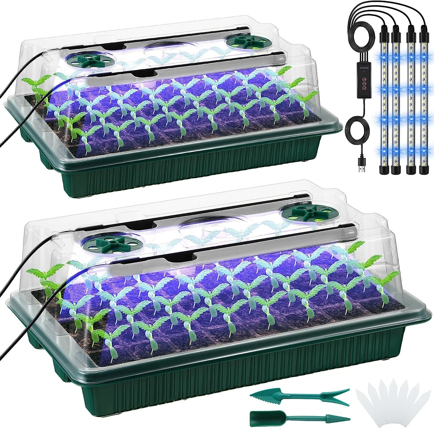 Smart Garden Domes - 2 Paket, Baki Semai Benih dengan