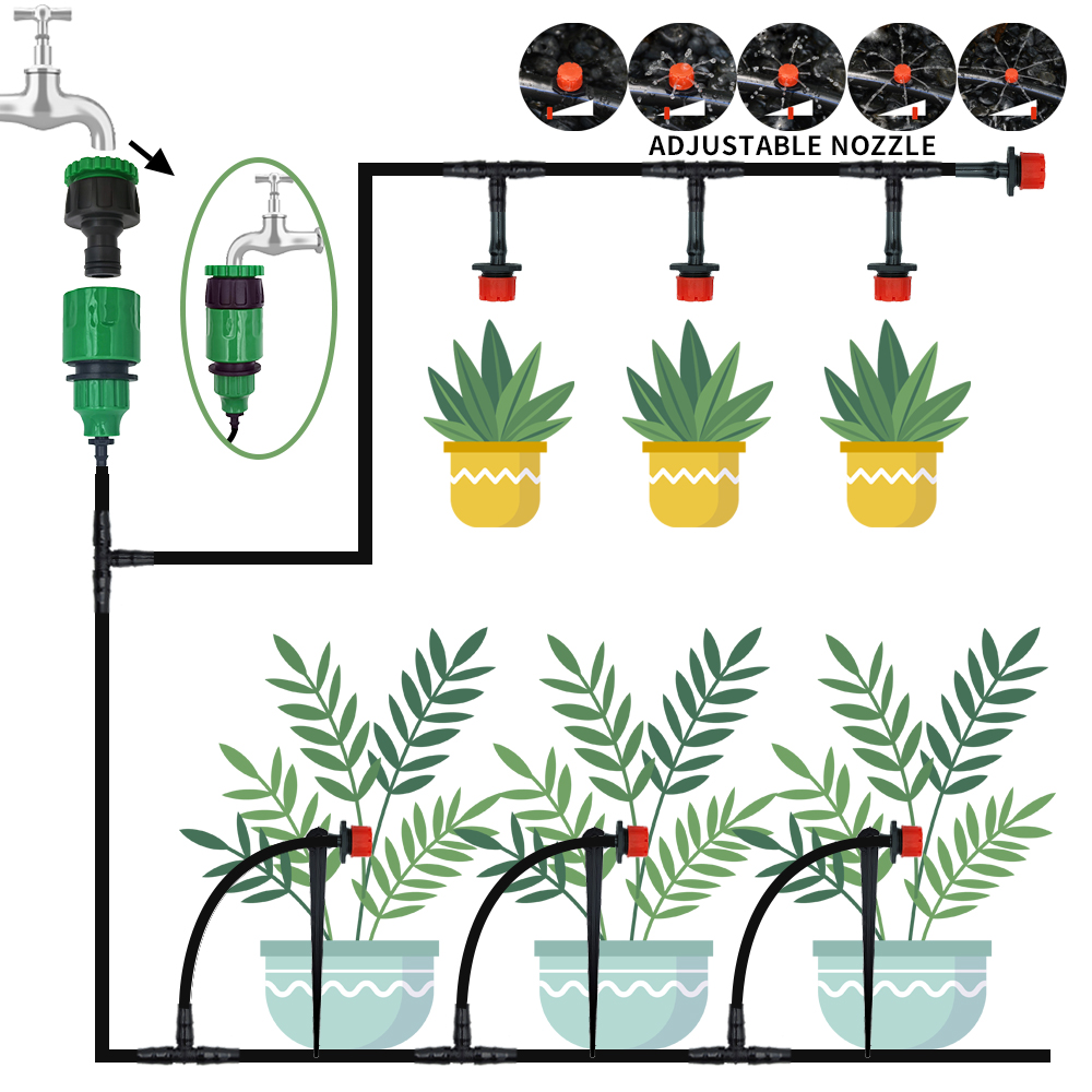 Sistem irigasi tetes mikro por - Smart Garden Technology ulasan dan harga