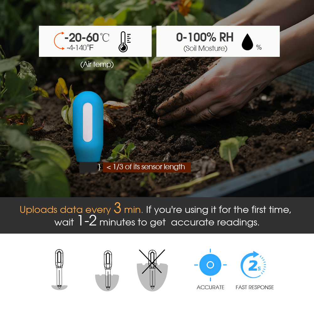 1 Buah Sensor Tanah Tuya Zigbe - Smart Soil Sensor ulasan dan harga