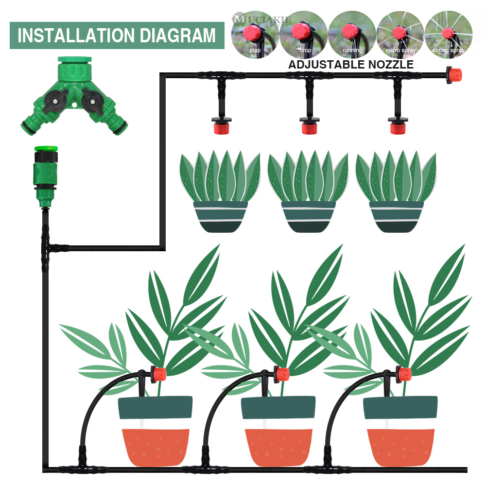 50-5M 1/4 inci selang dripper  - Smart Garden Technology ulasan dan harga