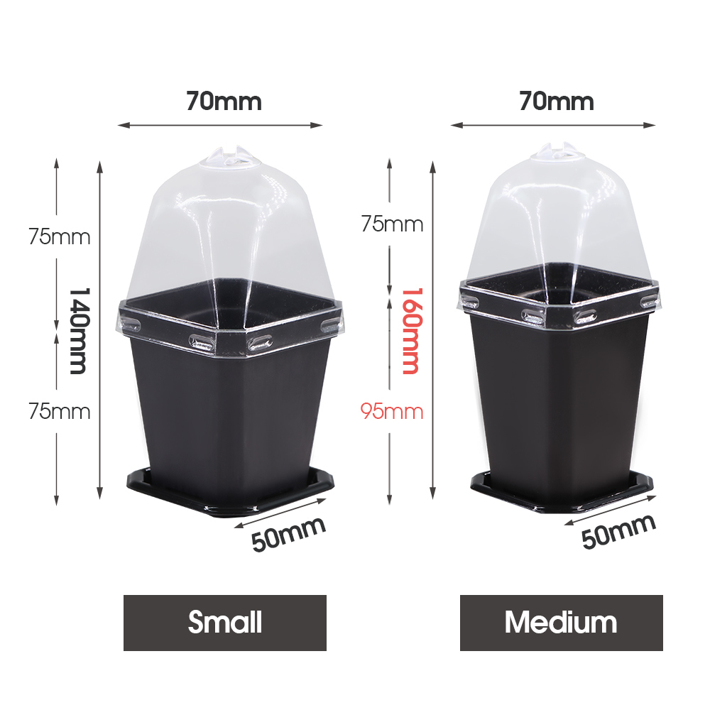 Pot penanam hitam kokoh dengan - Smart Garden Domes ulasan dan harga