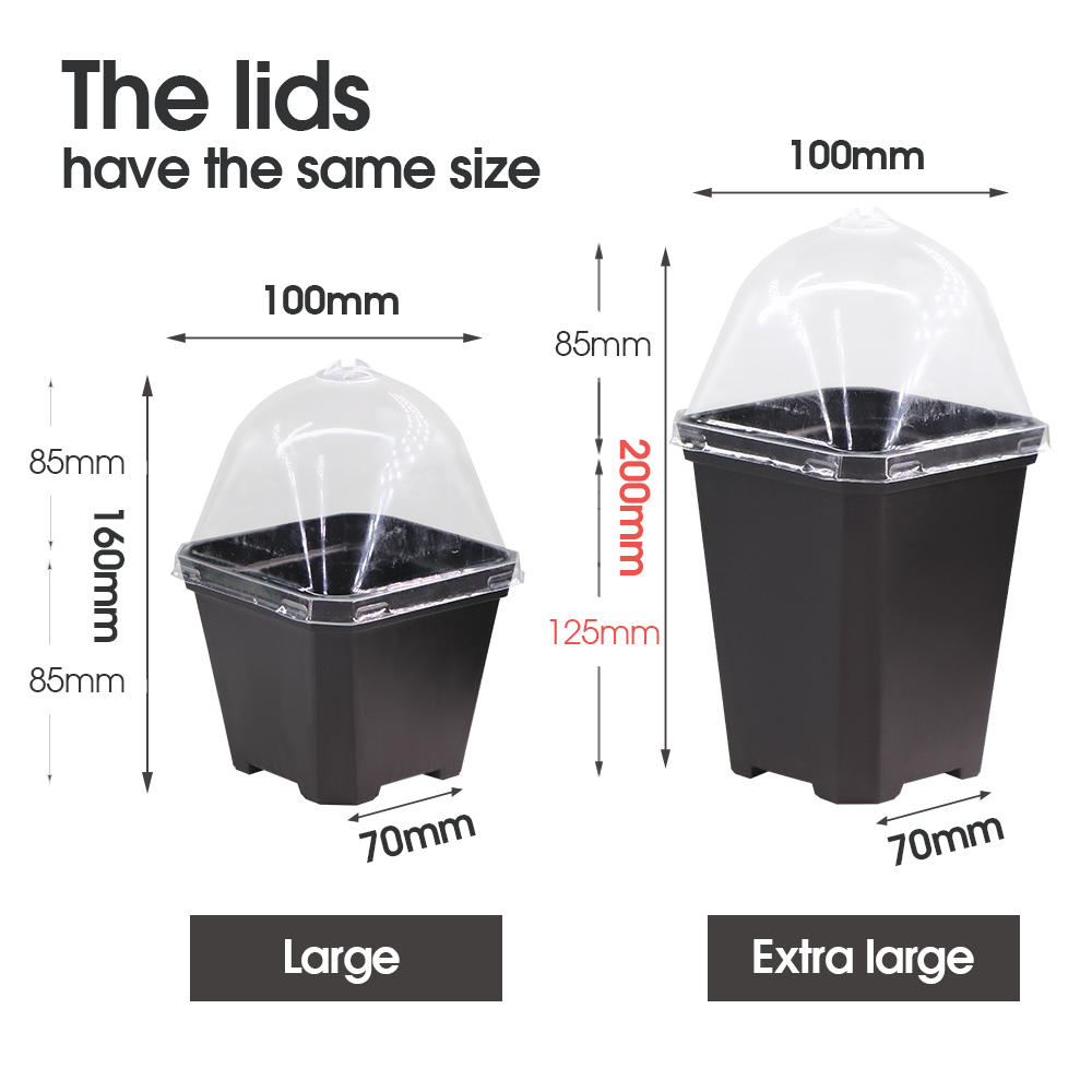 Pot penanam hitam kokoh dengan - Smart Garden Domes ulasan dan harga