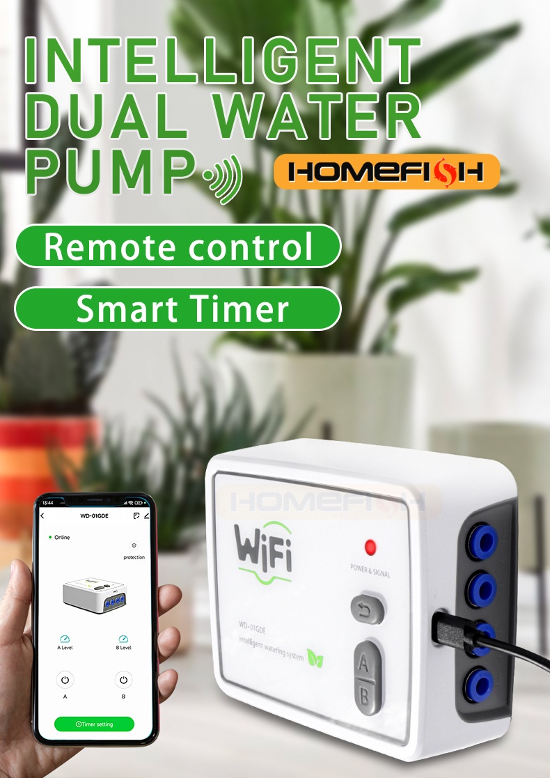 HOMEFISH WIFI Smart Dual Pump  - Smart Garden Domes ulasan dan harga